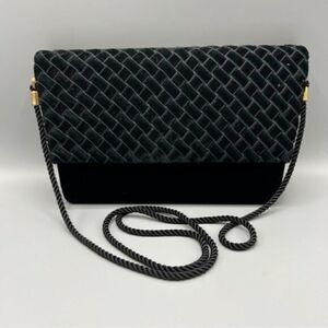 Whiting and Davis Velvet Weave Shoulder Bag Clutch